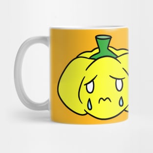 Sad Crying Yellow Bell Pepper Mug